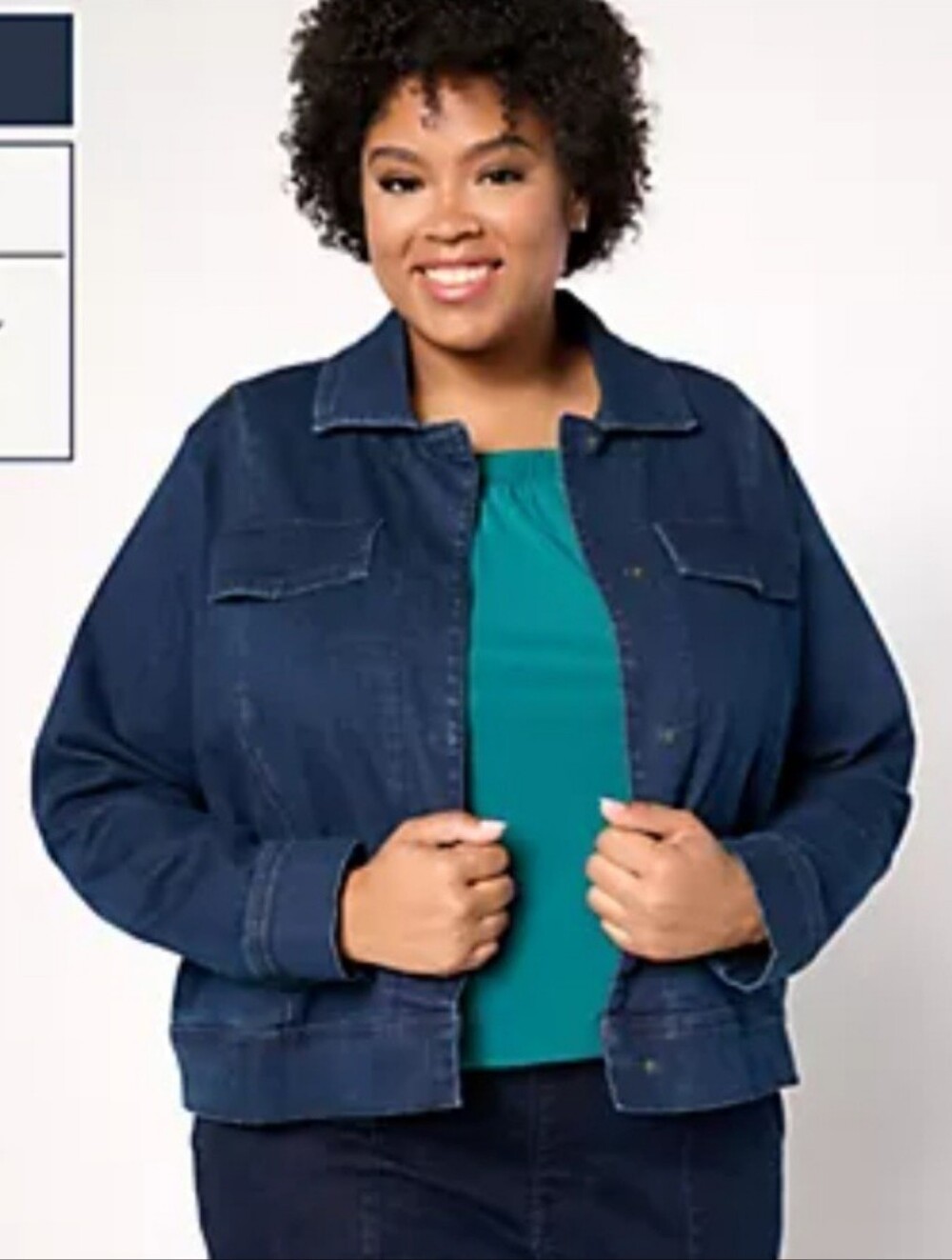 Denim & Co. Signature Indigo Perfect Flex Denim Jacket NWT